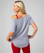 Polo Manga Corta Oversized Mujer Classic Grey Heather