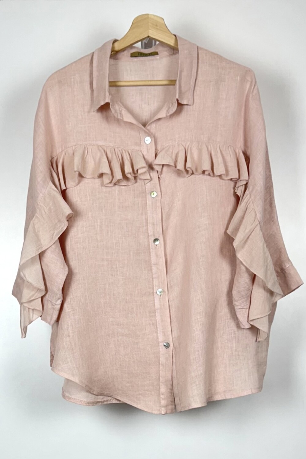 CAMISA LINO VOLADOS ALBA ROSA