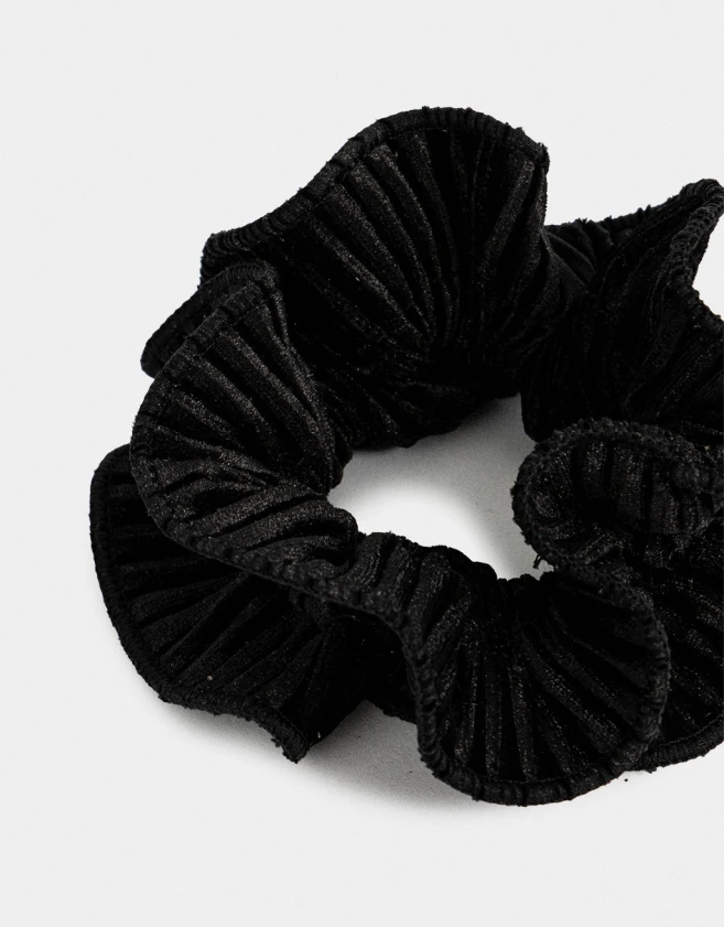 Skunzies Classic Maxi Scrunchie De Velvet - Negro