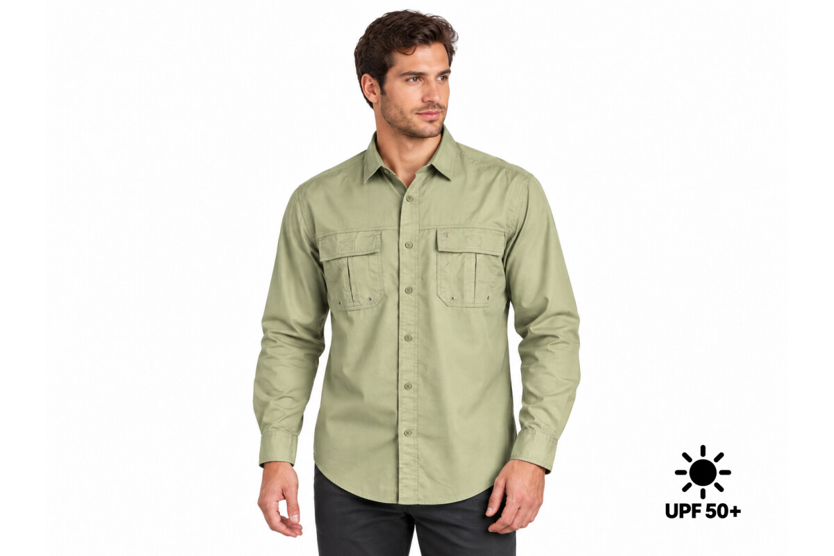 CAMISA HUNTER M LARGA UV+50 Verde