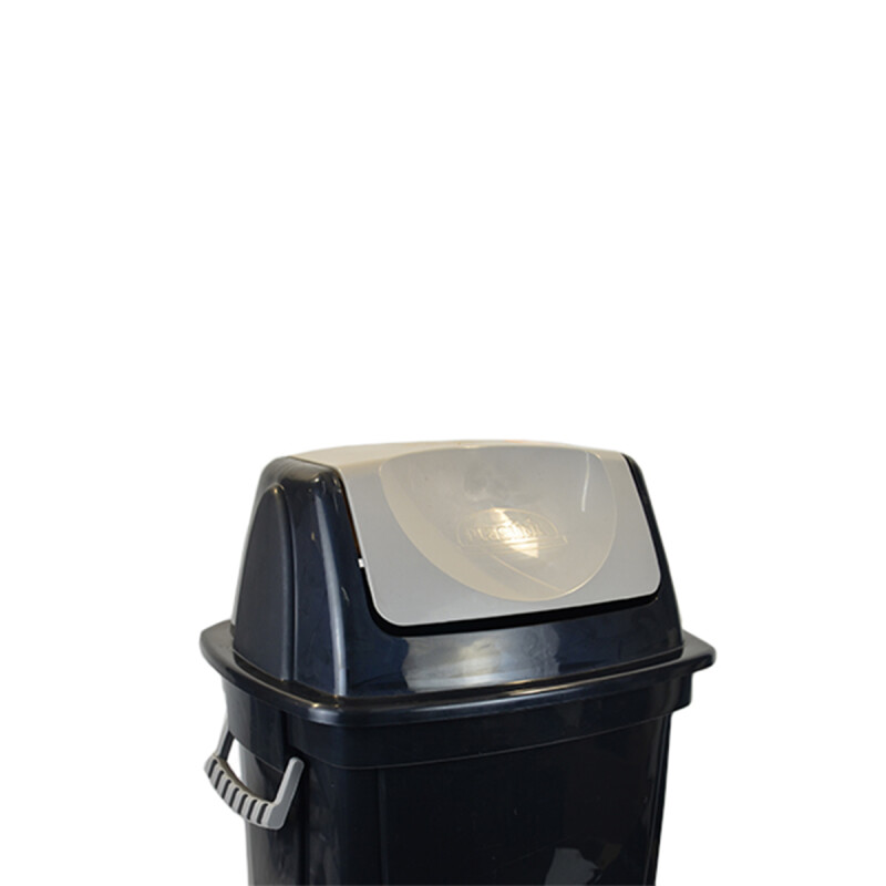 Tarro de residuos con tapa vaivén 28 lts Ecoblack NEGRO