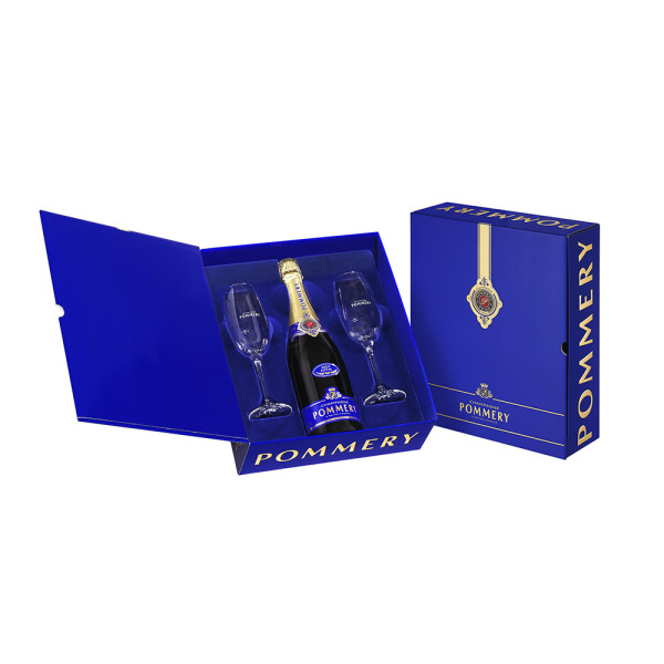 Pommery Brut Royal 750ml + 2 copas Pommery Brut Royal 750ml + 2 copas