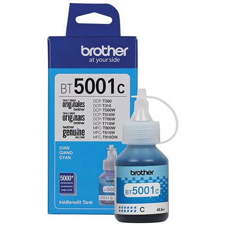 BOTELLA DE TINTA BROTHER BT5001 48.8ML Cyan