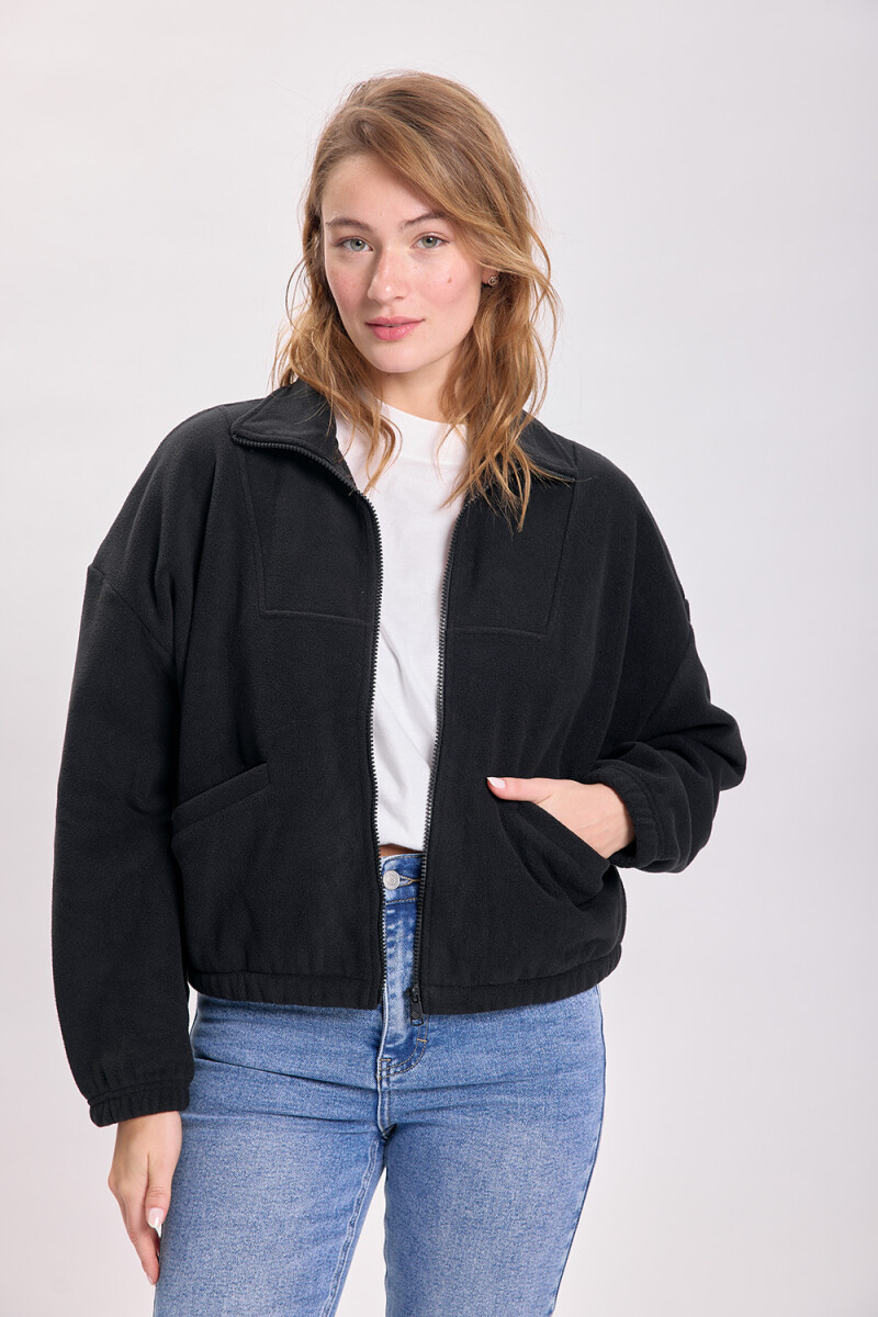 Campera polar Negro