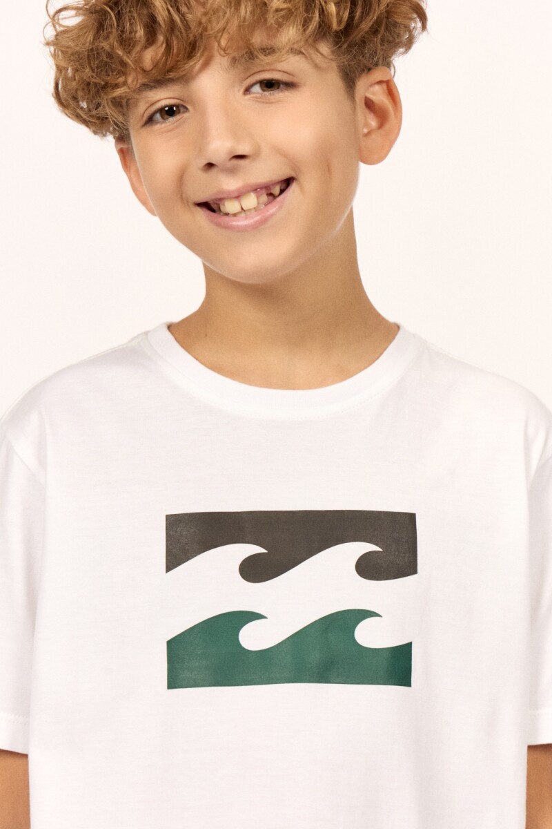 REMERA DOUBLE RIPPLE TEE BOYS B-blanco