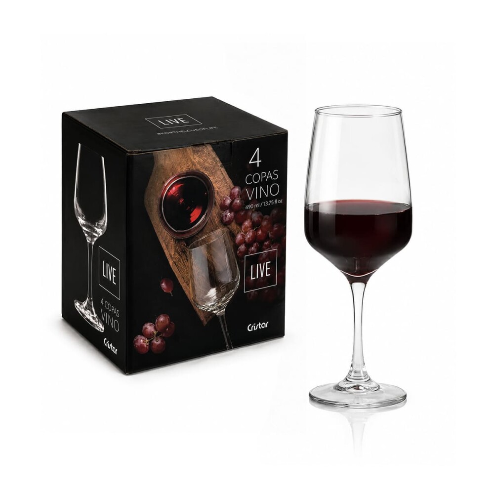 Set copas Trentino 370 ml x4 CRISTAR Set copas Trentino 370 ml x4 CRISTAR