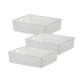 Set x3 Cesto organizador Quadratta calado G BLANCO