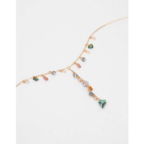 Collar Con Piedritas Dorado