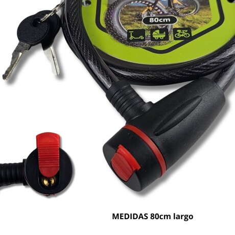 Linga Candado para Bici Moto 2 Llaves Reforzada Negro