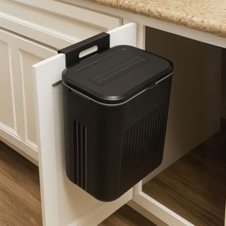 Tarro de residuos colgante 9lts NEGRO