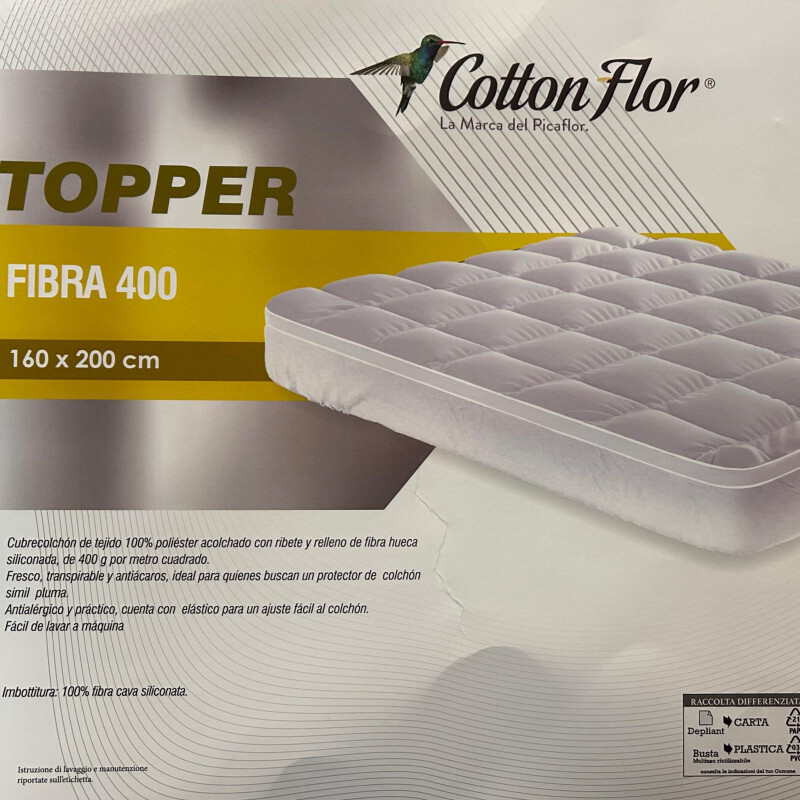Protector De Colchón Topper Mattress Queen Fibra 400 Repelente Al Agua 160x200 Cubrecama Protector De Colchón Topper Mattress Queen Fibra 400 Repelente Al Agua 160x200 Cubrecama