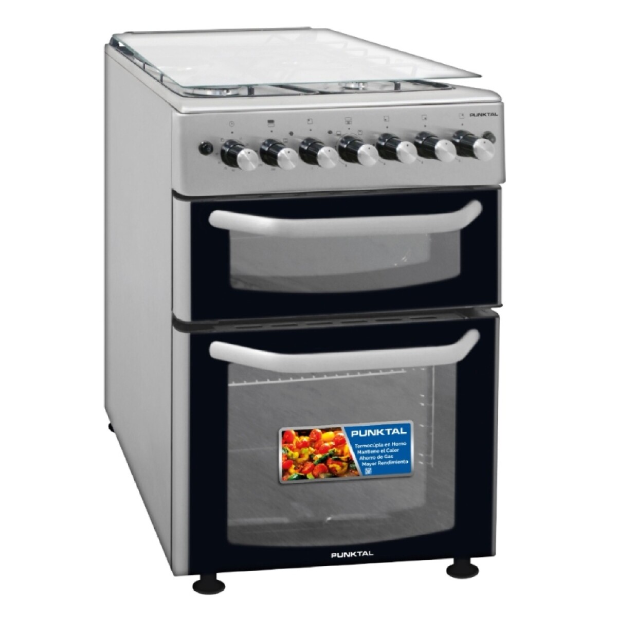 COCINA 2 HORNOS INOX- 3H + 1 DISCO - HORNO - GRILL - ENCENDIDO - TURBO CONVECCION - acero inoxidable 