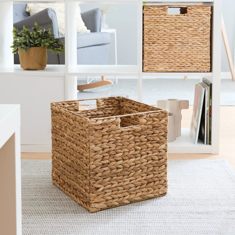 Cesta cuadrada jacinto de agua Cesta cuadrada jacinto de agua