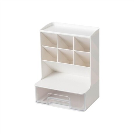 Organizador para útiles con cajón Blanco