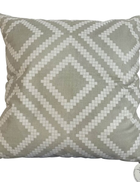 ALMOHADON ESTAMPADO 45x45CM ROMBOS GRIS/BLANCO ALMOHADON ESTAMPADO 45x45CM ROMBOS GRIS/BLANCO