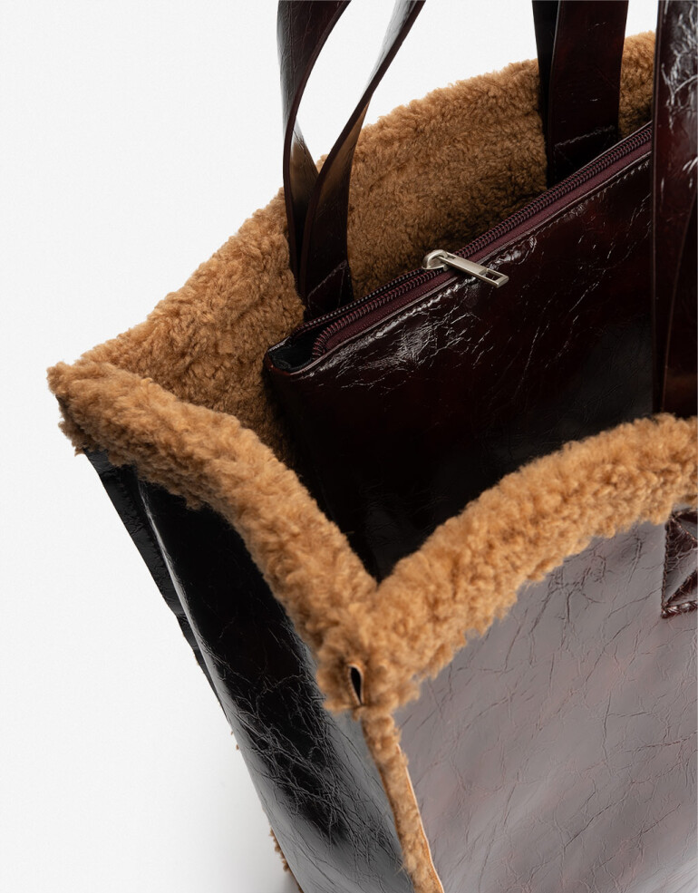 Shopper Cartera Shopper Reversible - Rojo Burdeaux