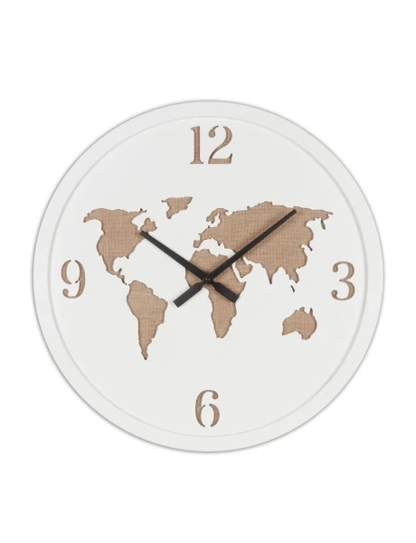 RELOJ DE PARED MDF 60X60X4 CM MAPAMUNDI RELOJ DE PARED MDF 60X60X4 CM MAPAMUNDI