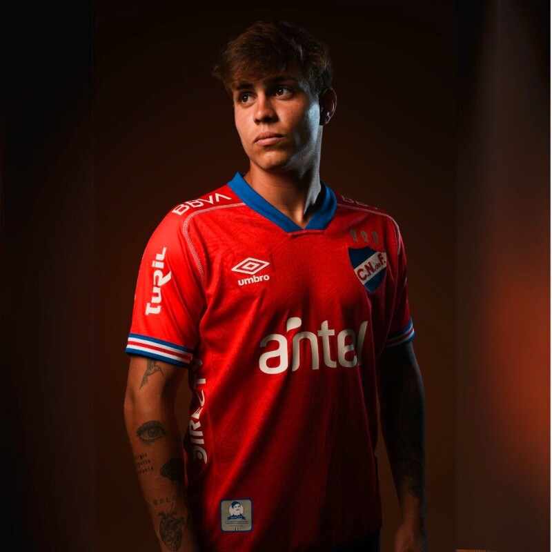 Camiseta Away 1 Roja Con Sponsors 2025 de Hombre Rojo