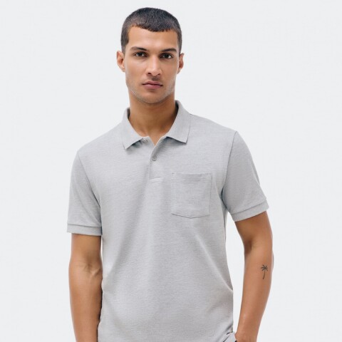 CAMISA POLO MM MASC CINZA MESCLA