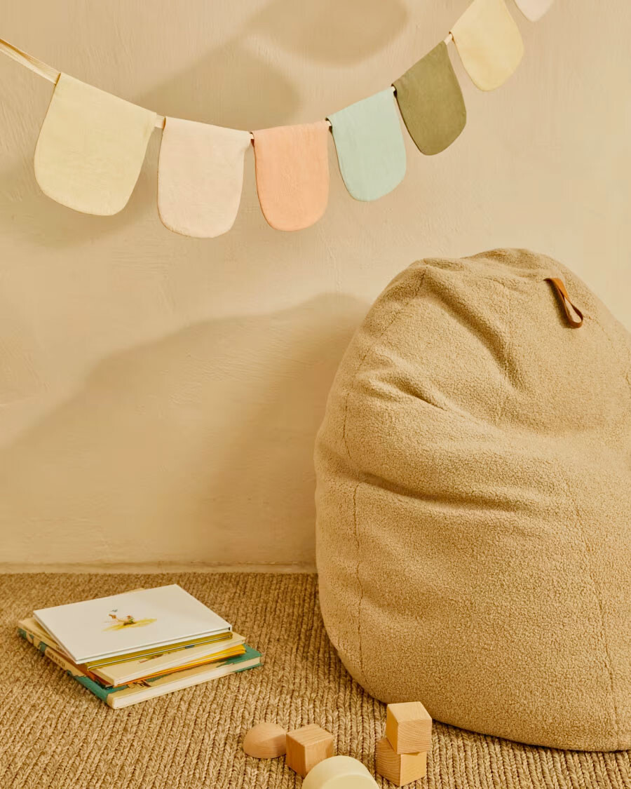 Guirnalda con banderines Betia 100% algodón multicolor pastel 250 cm