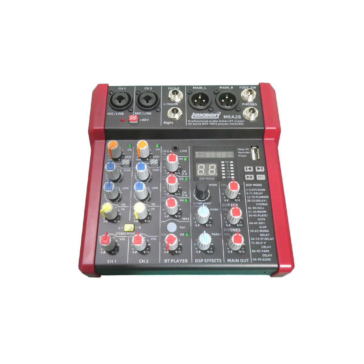 Consola Lexsen Mea28 4ch Fx Bluetooth 