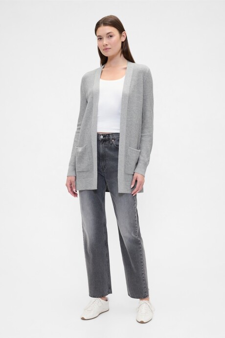 Saco Sin Botones Bella Mujer Light Heather Grey