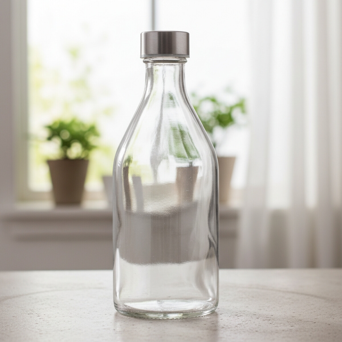 Botella de vidrio 1000ml - TRANSPARENTE 