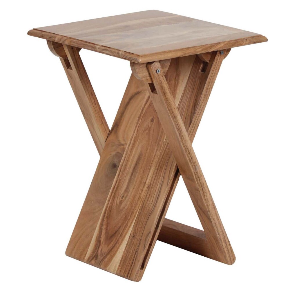 MESA AUXILIAR MADERA MARRON PLEGABLE CASTAÑO