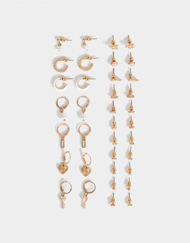 Aros Sets Con strass Sets De Aros Con Strass - Dorado