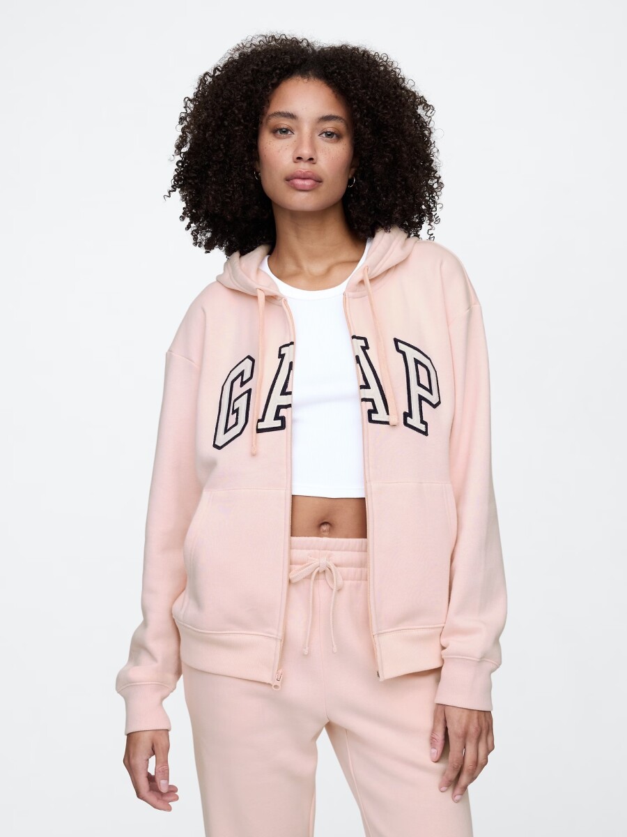 Canguro Con Cierre Logo Gap Mujer - Misty Rose 2 