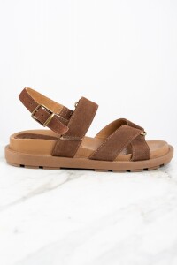 Sandalia Gamuza Chocolate