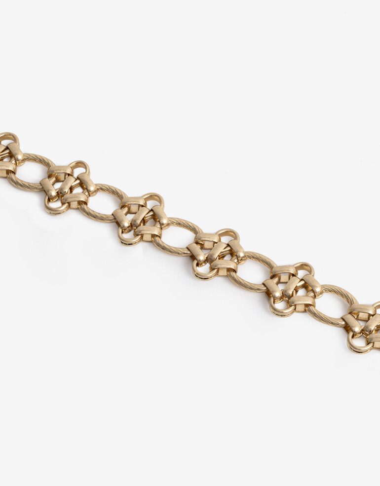 Collares Cortos Metal Collar Corto Metal - Dorado Oro Cepillado Mate