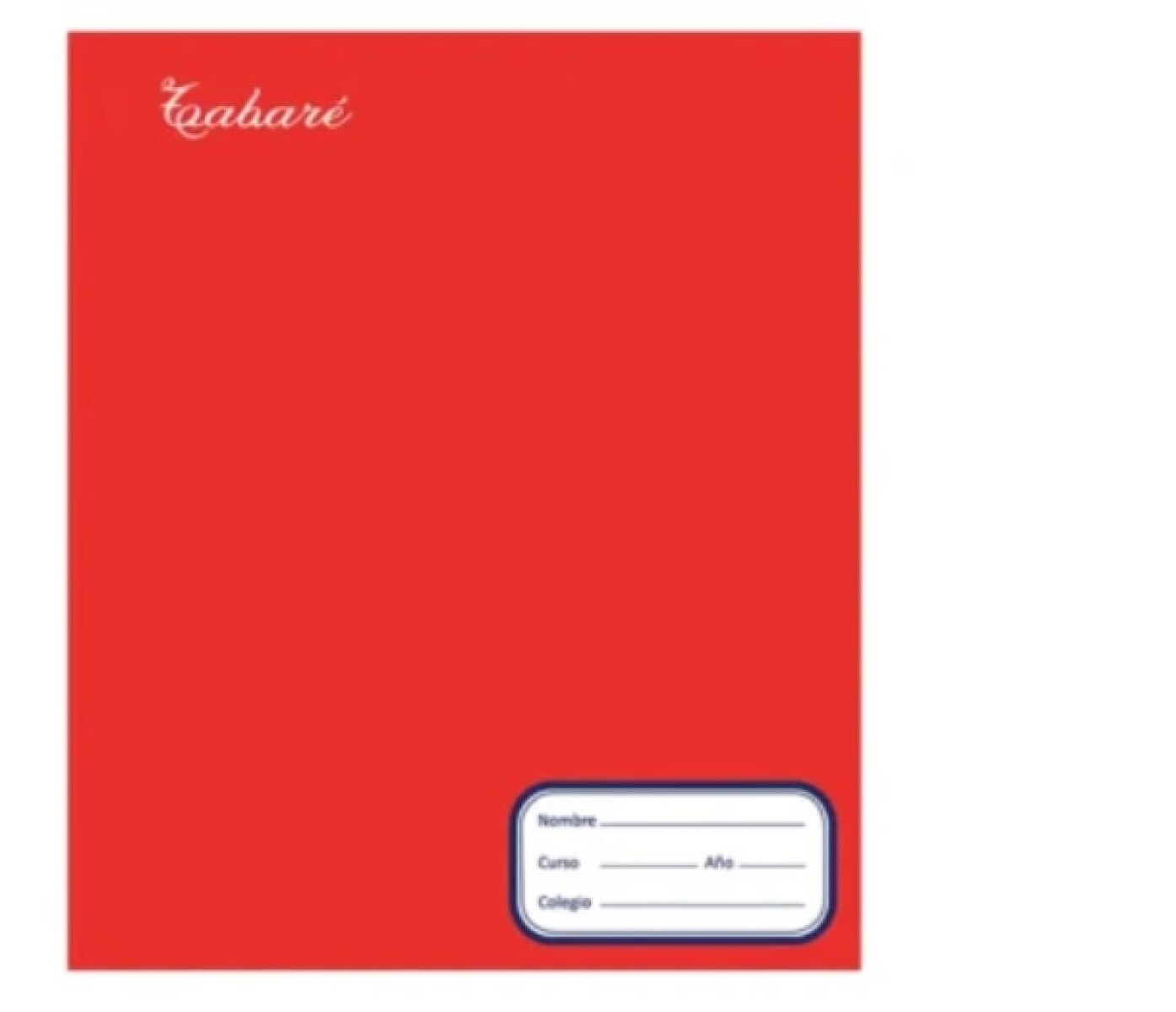Cuaderno Tabare 48 Hojas Rojo - ROJO 