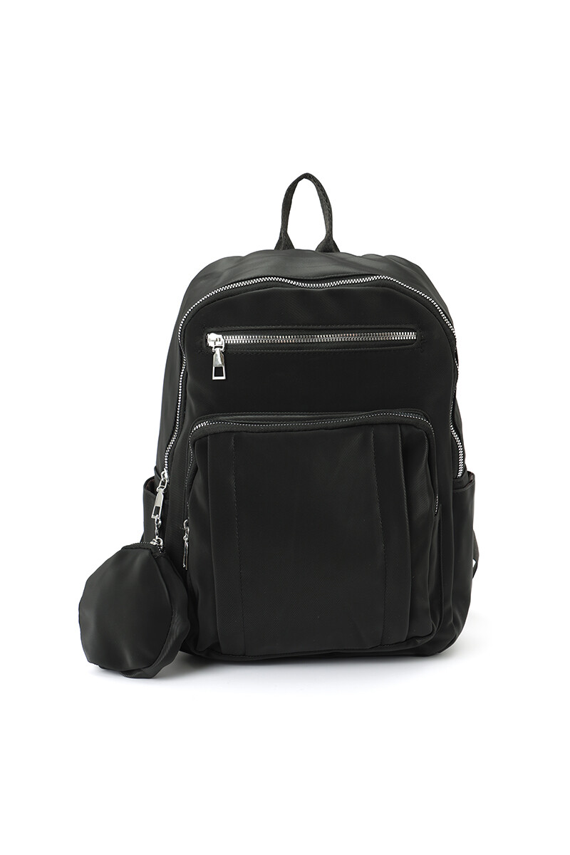 Mochila de nylon Negro