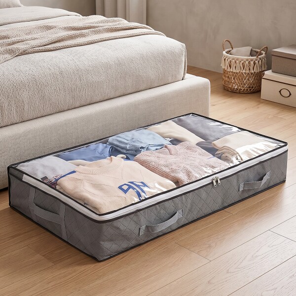 Bolsa Organizador Guarda Ropa Almacenamiento Manta Acolchado IMBACK Color Gris Bolsa Organizador Guarda Ropa Almacenamiento Manta Acolchado IMBACK Color Gris