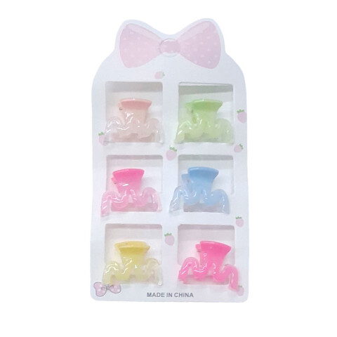 Broches pinzas de colores para el cabello 6 pcs Broches Pinzas De Colores Para El Cabello 6 Pcs