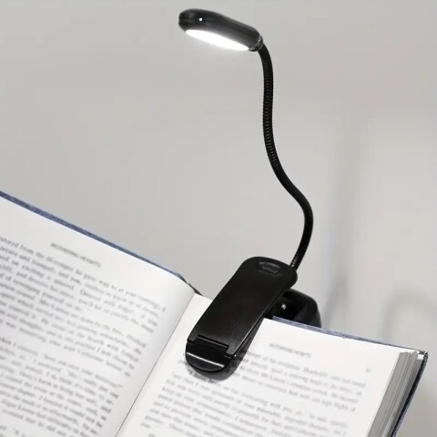 Luz LED para lectura de libros con clip sujetador Luz LED para lectura de libros con clip sujetador