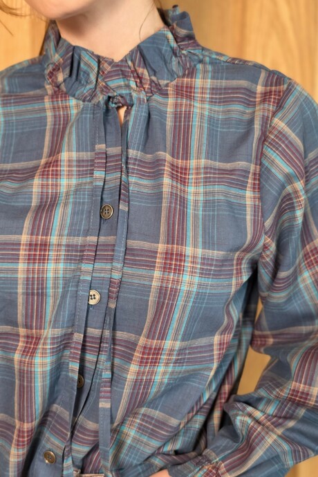 Camisa Allegra Escoces Azul