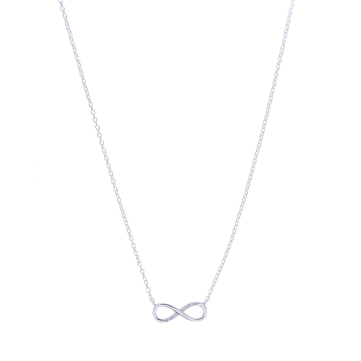 Conjunto de cadena de plata 925 y colgante, INFINITO. 