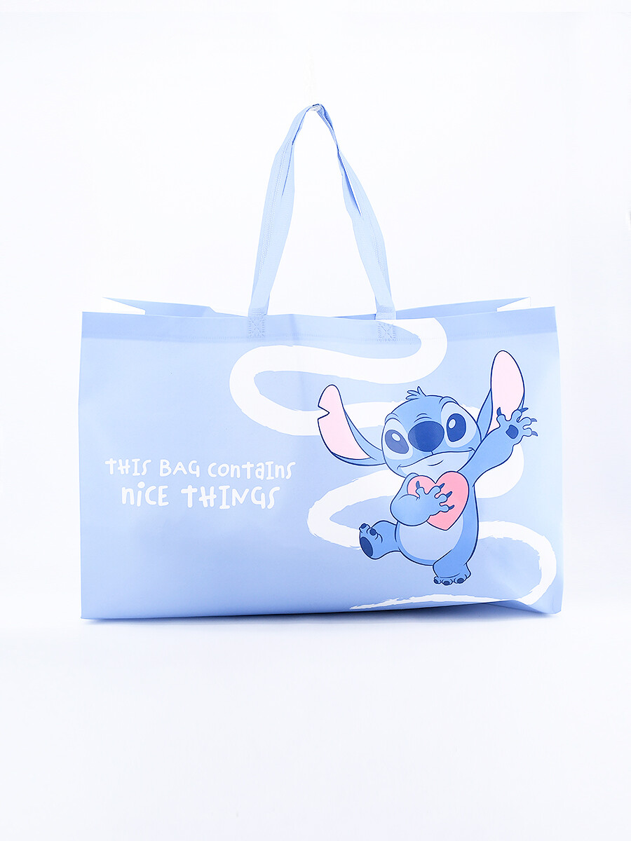 BOLSA LAMINADA STITCH - CELESTE 