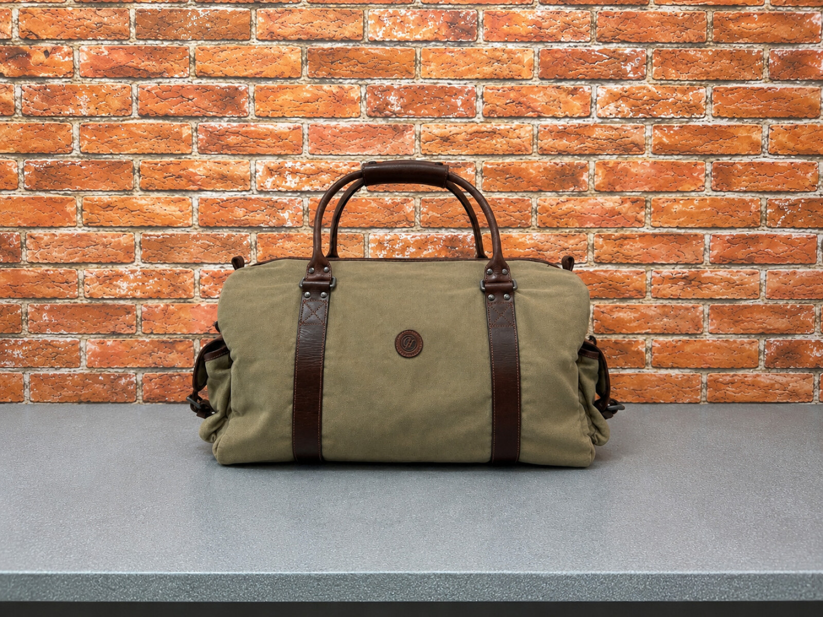 Bolso leather canvas 