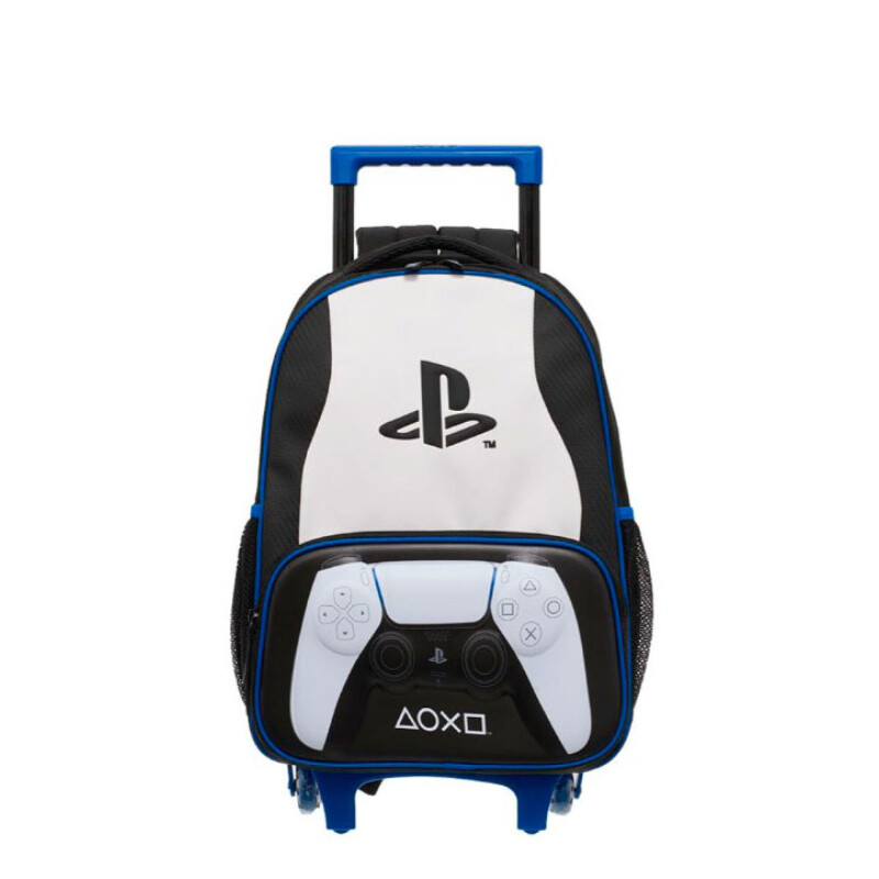 Mochila Play Station Con Carro Negro - Azul