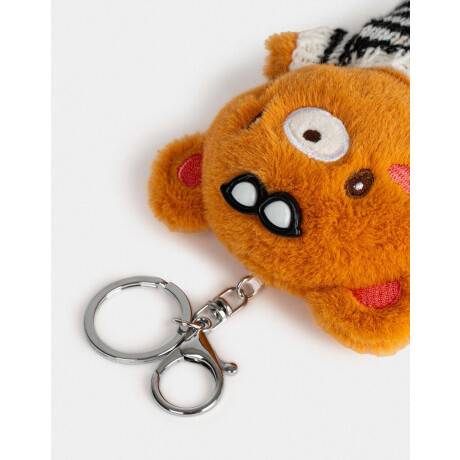 Llavero Y Charm De Peluche Osito Marron Medio