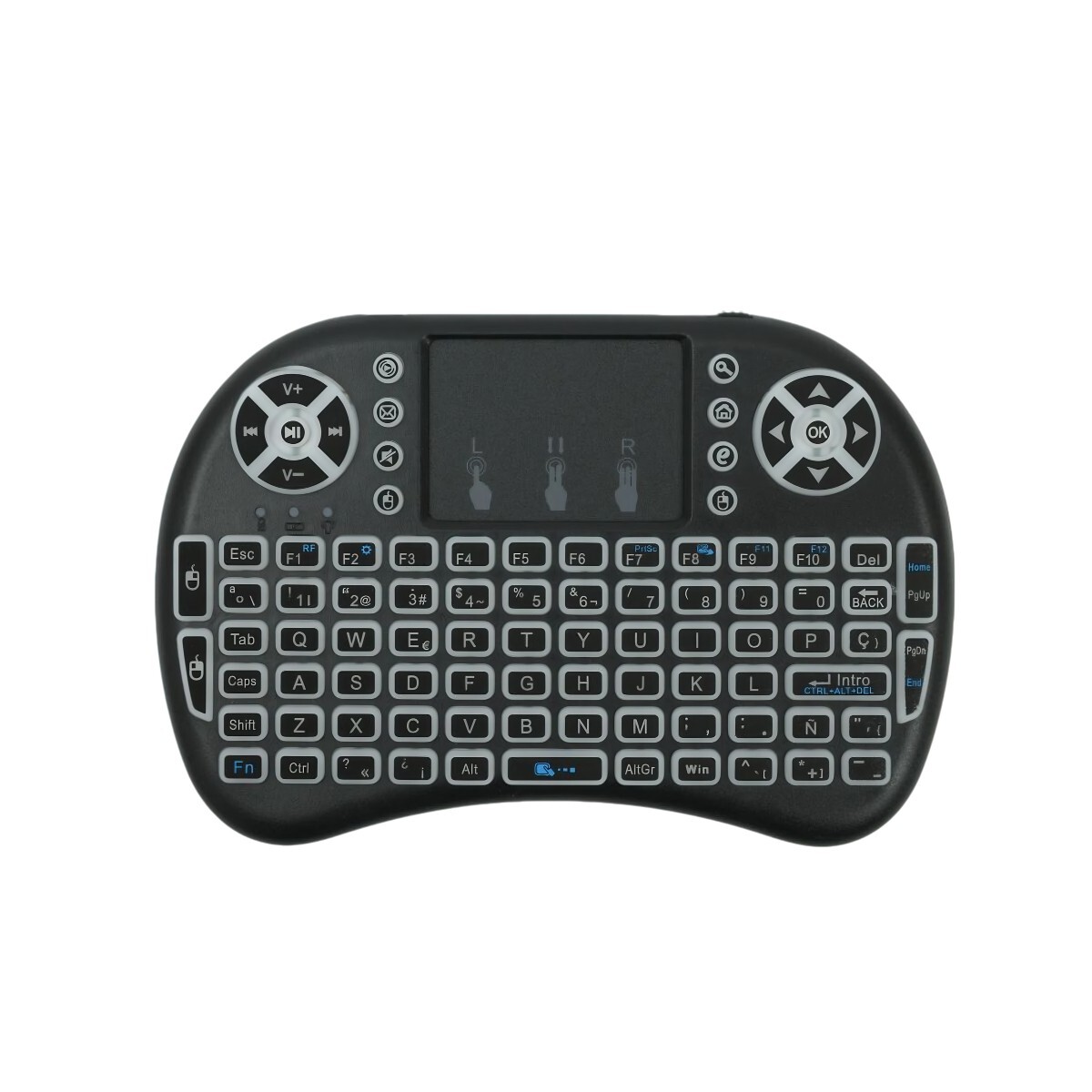 Control inalambrico mini teclado para smart tv color NEGRO 