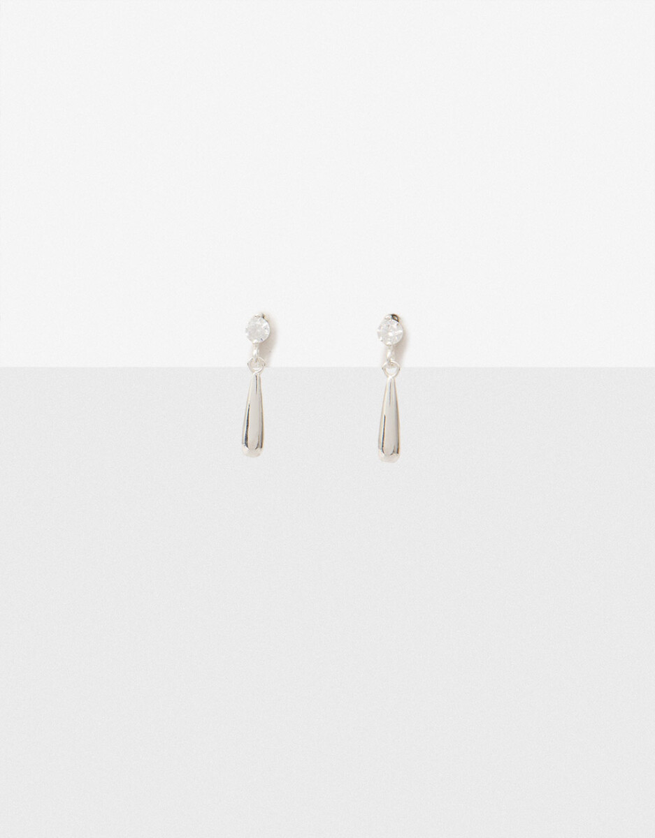 Aros Colgantes Gota Plata 925 