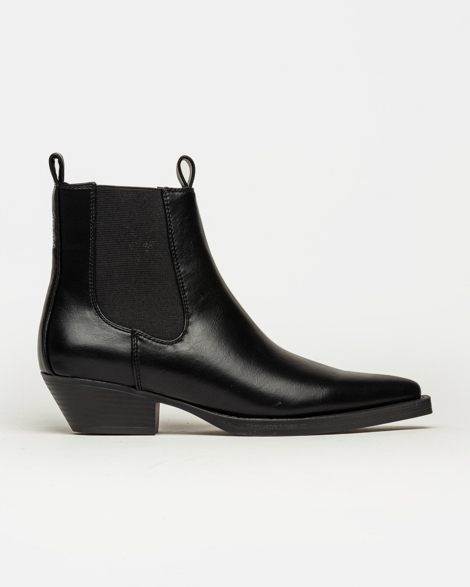 Bota caña baja Jolene en efecto cuero - Negro — Prüne