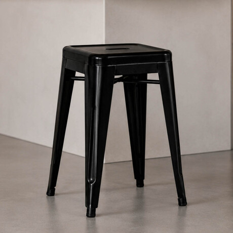 Banco Taburete Metálico Tolix Calidad Cocina Jardín Negro