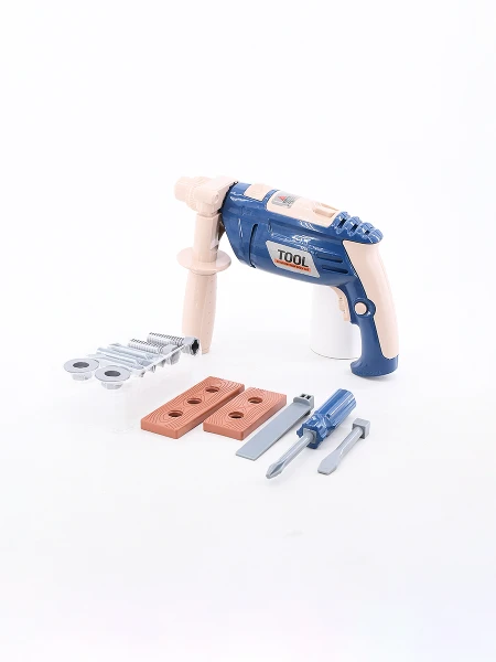 TALADRO CON ACCESORIOS AZUL