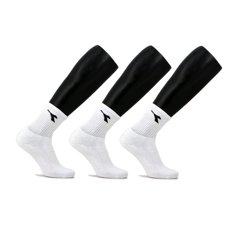 Medias Algodón Diadora Lucca x 3 Blanco