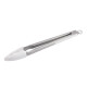 Pinza de metal con silicona acero inox BLANCO